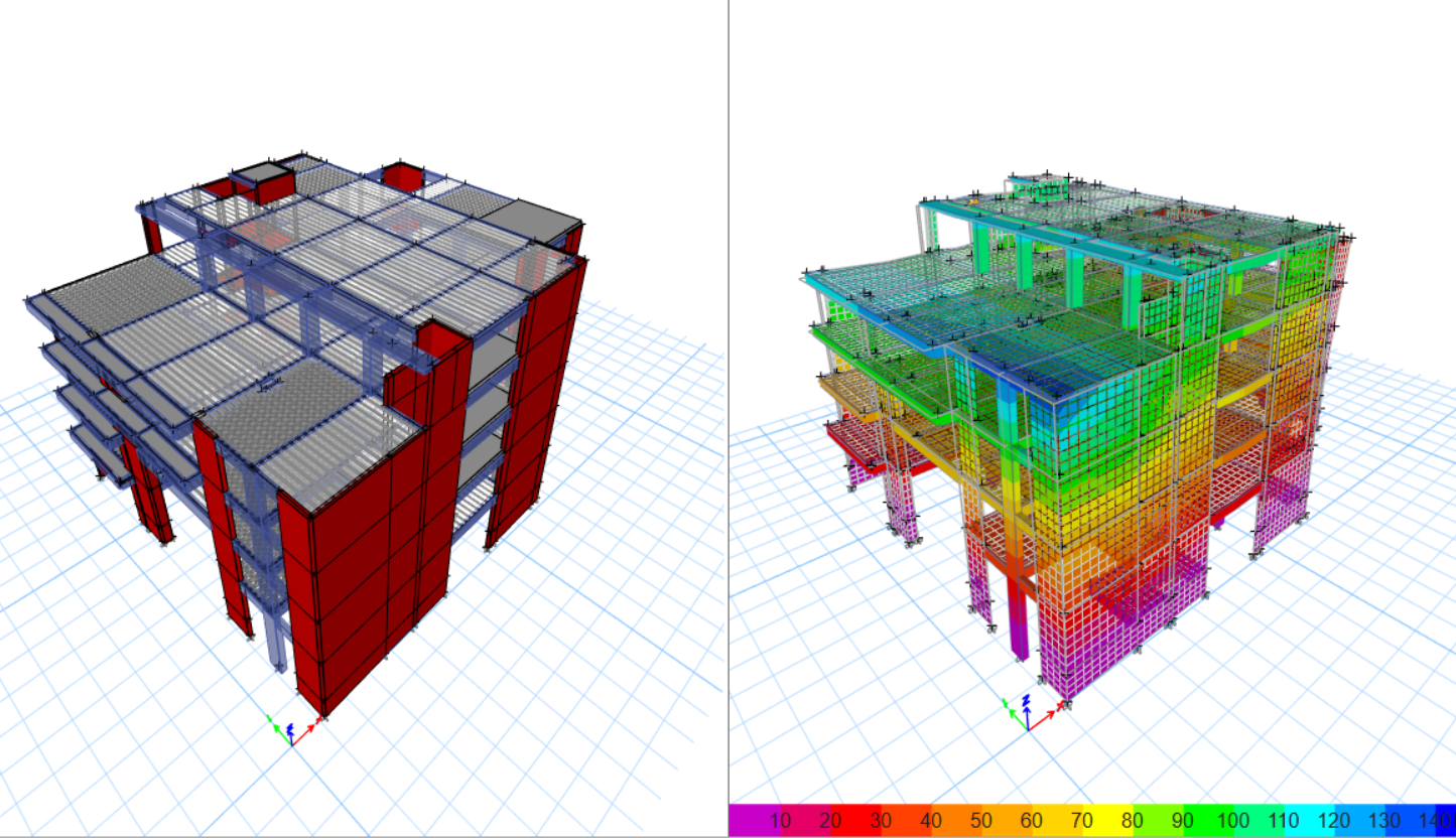 Modelo estructural en ETABS
