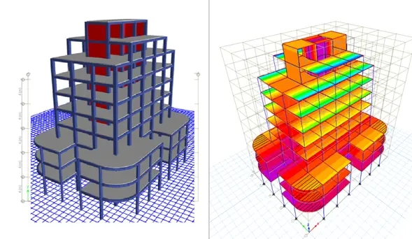 Resultados de análisis estructural en ETABS